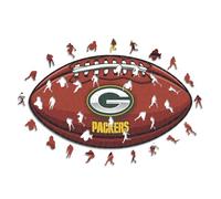 Iconic Puzzles, Green Bay Packers Crest, 100% eco-sustainable wooden puzzle with official license, size M, 270 pieces