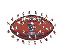 Iconic Puzzles, Houston Texans Crest, 100% eco-sustainable wooden puzzle with official license NFL, size L, 500 pieces