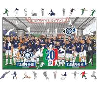 Iconic Puzzles - Inter, 20° Championship, Officially Licensed Wooden Puzzle, 100% Sustainable, Gift for Adults and Children, Size L, 500 Pieces