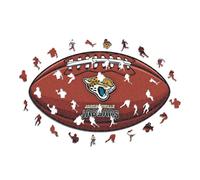 Iconic Puzzles, Jacksonville Jaguars Crest, 100% eco-sustainable wooden puzzle with official license, size M, 270 pieces