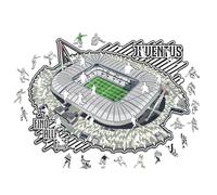 Iconic Puzzles - Juventus, Allianz Stadium, 100% eco-sustainable wooden puzzle with official license, size S, 150 pieces, jigsaw for children and adults