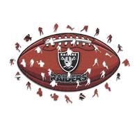Iconic Puzzles, Las Vegas Raiders Crest, 100% eco-sustainable wooden puzzle with official license NFL, size S, 150 pieces
