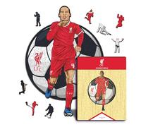 Iconic Puzzles - Liverpool, Virgil van Dijk, Officially Licensed Wooden Puzzle, 100% Sustainable, Gift for Adults and Children, Size M, 270 Pieces