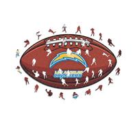 Iconic Puzzles, Los Angeles Chargers Crest, 100% eco-sustainable wooden puzzle with official license NFL, size L, 500 pieces