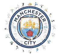 Iconic Puzzles, 100% eco-sustainable wooden puzzle with official license - Manchester City Logo, size M, 270 pieces
