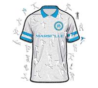 Iconic Puzzles, Marseille Jersey, 100% eco-sustainable wooden puzzle with official license,Size S, 150 Pcs