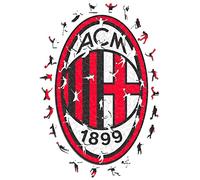 Iconic Puzzles - Milan, Logo, Officially Licensed Wooden Puzzle, 100% Sustainable, Gift for Adults and Children, Size S, 150 Pieces