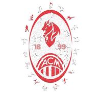 Iconic Puzzles, Milan Retro Logo, 100% eco-sustainable wooden puzzle with official license,Size S, 150 Pcs