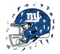 Iconic Puzzles - New York Giants Helmet, Wooden Puzzle officially licensed NFL, 100% sustainable, Gift for Adults and Children, size S, 150 Pcs