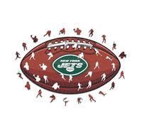 Iconic Puzzles, New York Jets crest, 100% eco-sustainable wooden puzzle with official license, size M, 270 pieces