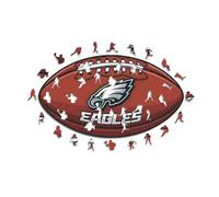 Iconic Puzzles, Philadelphia Eagles crest, 100% eco-sustainable wooden puzzle with official license, size M, 270 pieces