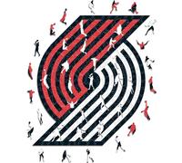 Iconic Puzzles - Portland Trail Blazers, Logo, Wooden Puzzle officially licensed NBA, 100% sustainable, size S, 150 Pcs