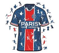 Iconic Puzzles - PSG Jersey, 100% eco-sustainable wooden puzzle with official license,Size M, 270 Pcs