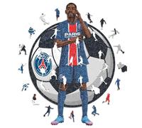 Iconic Puzzles - PSG, Ousmane Dembélé, Officially Licensed Wooden Puzzle, 100% Sustainable, Gift for Adults and Children, Size S, 150 Pieces