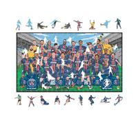 Iconic Puzzles - PSG Team "Treble Winners" 2024/25, Officially Licensed Wooden Puzzle, 100% Sustainable, Gift for Adults and Children, Size S, 150 Pieces