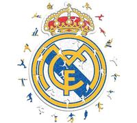 Iconic Puzzles, Real Madrid Logo, 100% eco-sustainable wooden puzzle with official license,Size M, 270 Pcs