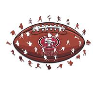 Iconic Puzzles, San Francisco 49ers crest, 100% eco-sustainable wooden puzzle with official license, size L, 500 pieces
