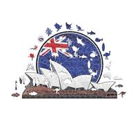 Iconic Puzzles, Sydney Opera House, 100% eco-sustainable wooden puzzle, size M, 270 pieces