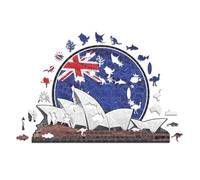 Iconic Puzzles Sydney Opera House Wooden Jigsaw Puzzle 500pc Eco-Sustainable