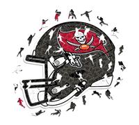 Iconic Puzzles - Tampa Bay Buccaneers Helmet, Wooden Puzzle officially licensed NFL, 100% sustainable, Gift for Adults and Children, size S, 150 Pcs