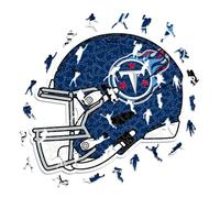 Iconic Puzzles - Tennessee Titans Helmet, Wooden Puzzle officially licensed NFL, 100% sustainable, Gift for Adults and Children, size S, 150 Pcs