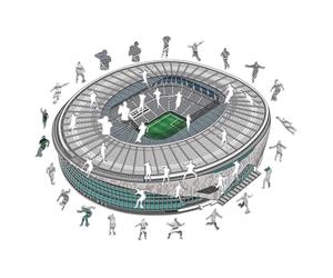 Iconic Puzzles - Tottenham Hotspur FC Stadium, 100% eco-sustainable wooden puzzle with official license, size M, 270 pieces, jigsaw for children and adults