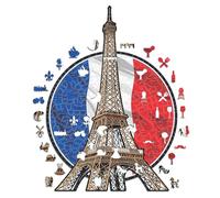 Iconic Puzzles, Tour Eiffel , 100% eco-sustainable wooden puzzle, size M, 270 pieces