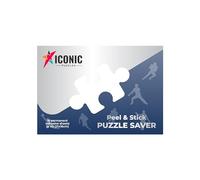 Iconic Puzzles Unisex Hang Without Making Holes The Wall, Frame, Quick And Easy Set For Mounting, Blue