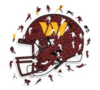 Iconic Puzzles - Washington Commanders Helmet, Wooden Puzzle officially licensed NFL, 100% sustainable, Gift for Adults and Children, size L, 500 Pcs