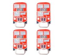 Iconic Red London Bus Magnet Bottle Opener Set of 4 -UK London Souvenir