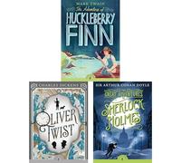 Iconic Rogues Collection by Twain, Doyle & Dickens: Huckleberry Finn, Sherlock Holmes & Oliver Twist - 3 Tales of Adventure & Survival in the Puffin Classics Edition (3-Book Set)