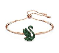 Iconic Swan Rose Gold-Tone Plated Green Bracelet 5650065