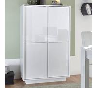 iconic wooden highboard in white high gloss with 4 doors