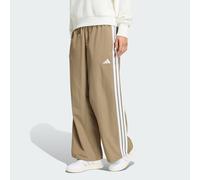 adidas Women's Iconic Woven Wide Leg Trackpants with Bunjees Pants, Khaki Six, L