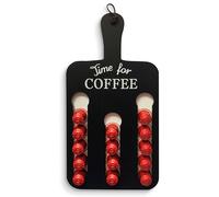 IconicCreations Coffee Pod Holder in Black - Wall Mounted Coffee Capsule Organiser - Compatible with Original Line Coffee Pods - Rustic Design Coffee Pod Storage
