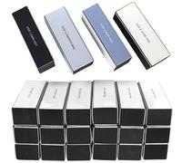 Iconikal 4-Way Fingernail Buffer Block, Gray/Black, 18-Pack, for Shaping Smoothing Buffing Shining