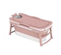 Iconique Collapsible Portable Bath Tub | Foldable Sauna, Shower, Cold Plunge, Outdoor Pool | 142cm x 60cm x 58cm | for Adults, Kids, Pets (Light Pink)