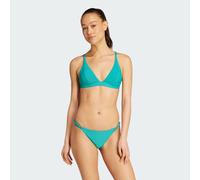 adidas Women's ICONISEA Ribbed Padded Triangle Bikini TOP 38"