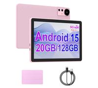ICONLINK 10 Inch Tablet Android 15 Tablets with Case 20GB RAM+128GB ROM, 6000mah Battery 10 in Android Tableta, 2MP+8MP Dual Camera 10.1'' IPS HD Touch Screen Tab. (Pink)