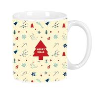 ICONOS MERRY XMAS - Large Ceramic Mug, Strong, Lightweight, Durable, 350 ml, 8 x 9.5 cm