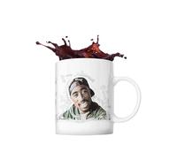 ICONS MERCH 2pac Novelty Coffee Mug Tea Drinking Cup 11oz Ceramic Merchandise Music Gifts Sidney Maurer Artwork White