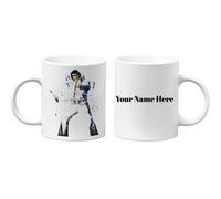 ICONS MERCH Elvis Presley Personalised 11oz White Ceramic Mug - Coffee Tea Drinking Cup, Durable Microwave & Dishwasher Safe, Official Merchandise Gift for Fans Girls and Women