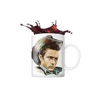 ICONS MERCH James Dean Novelty Coffee Mug Tea Drinking Cup 11oz Ceramic Merchandise Cowboy Gifts Movie Memorabilia Sidney Maurer Artwork White