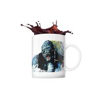 ICONS MERCH King Kong Novelty Coffee Mug Tea Drinking Cup 11oz Ceramic Merchandise Movie Film Memoribilia Gifts Sidney Maurer Artwork White