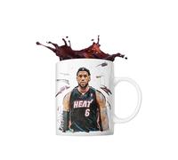 ICONS MERCH Lebron James Novelty Coffee Mug Tea Drinking Cup 11oz Ceramic Merchandise Basketball Gifts Signed Sidney Maurer Artwork White