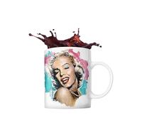 ICONS MERCH Marilyn Monroe Novelty Mug 11oz Ceramic Coffee Tea Cup - Featuring Iconic Sidney Maurer Artwork, Durable Dishwasher Safe Drinkware Gift for Fans and Collectors
