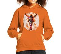 ICONS MERCH Michael Jackson This is it Kid's Hooded Sweatshirt Featuring Sidney Maurer’s Original Artwork Professionally Printed (Orange Crush,L)