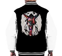 ICONS MERCH Michael Jackson This Is It Men's Varsity Jacket Original Portrait by Sidney Maurer (Jet Black Arctic White,XL) Professionally Printed