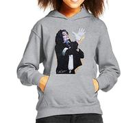 ICONS MERCH Michael Jackson White Glove Kid's Hooded Sweatshirt Featuring Sidney Maurer’s Original Artwork Professionally Printed (Heather Grey,M)