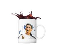ICONS MERCH Ronaldo Mug Coffee Tea Drinking Cup 11oz Ceramic Merchandise Football Gift Ideas Sidney Maurer Artwork White